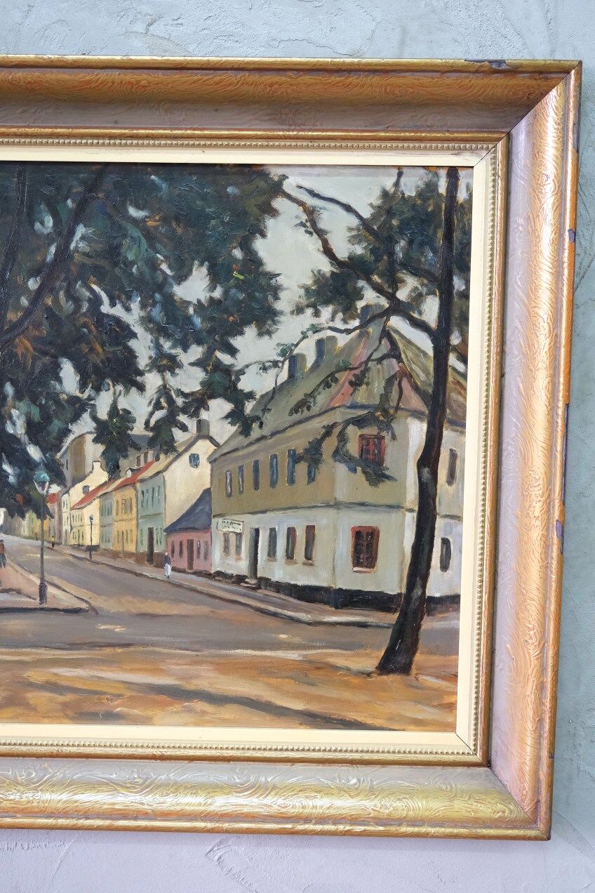Malte Särlöv, Swedish Modern Landscape, 1950s, Oil on Panel, Framed