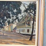 Malte Särlöv, Swedish Modern Landscape, 1950s, Oil on Panel, Framed