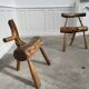 Paire de chaises en bois art populaire