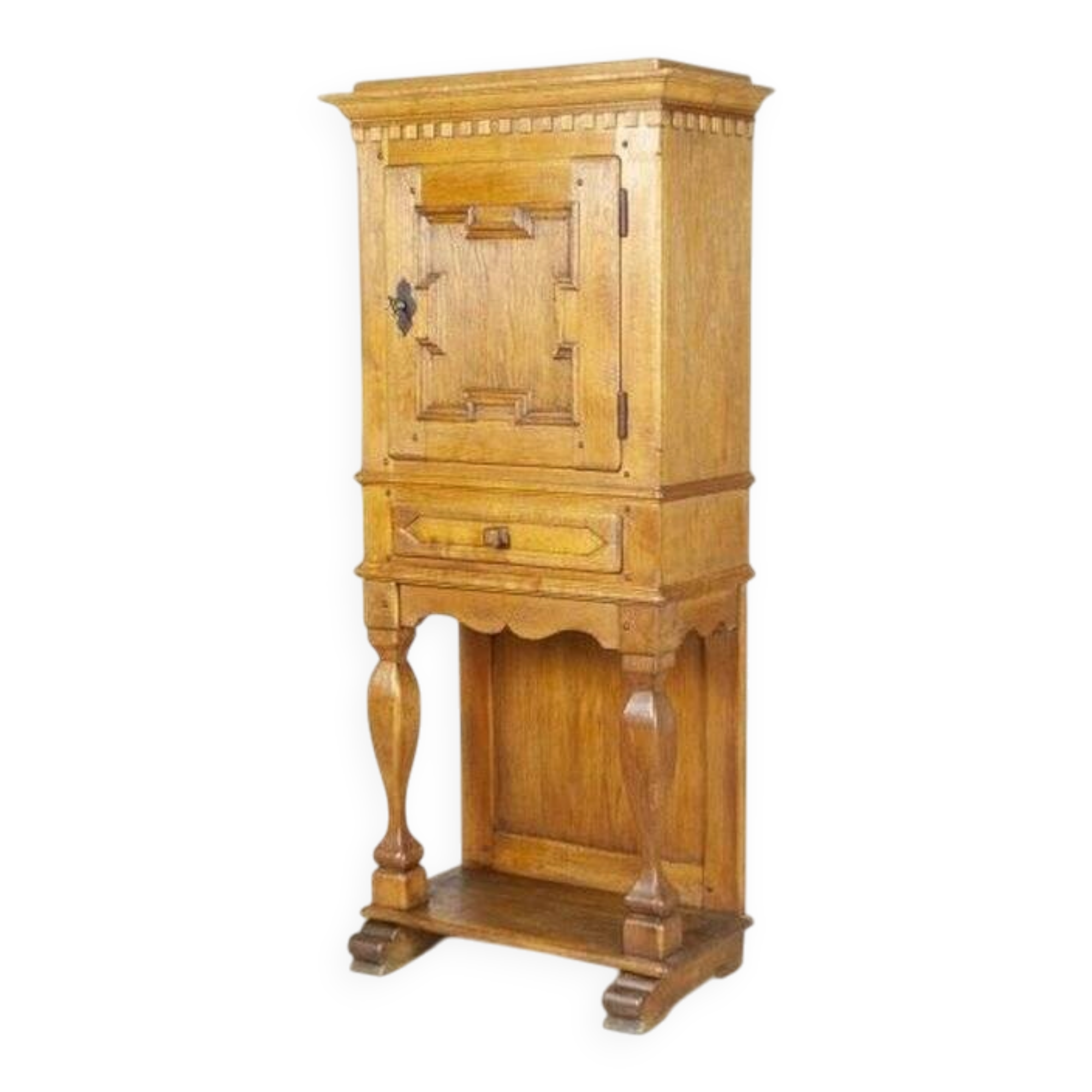 Rustic Oak Cabinet, Late 19th Century