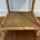 Antique rattan bedside table with vintage drawer