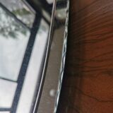 Art deco chrome metal top and mirror