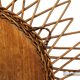 Vintage rattan sun mirror 65 cm
