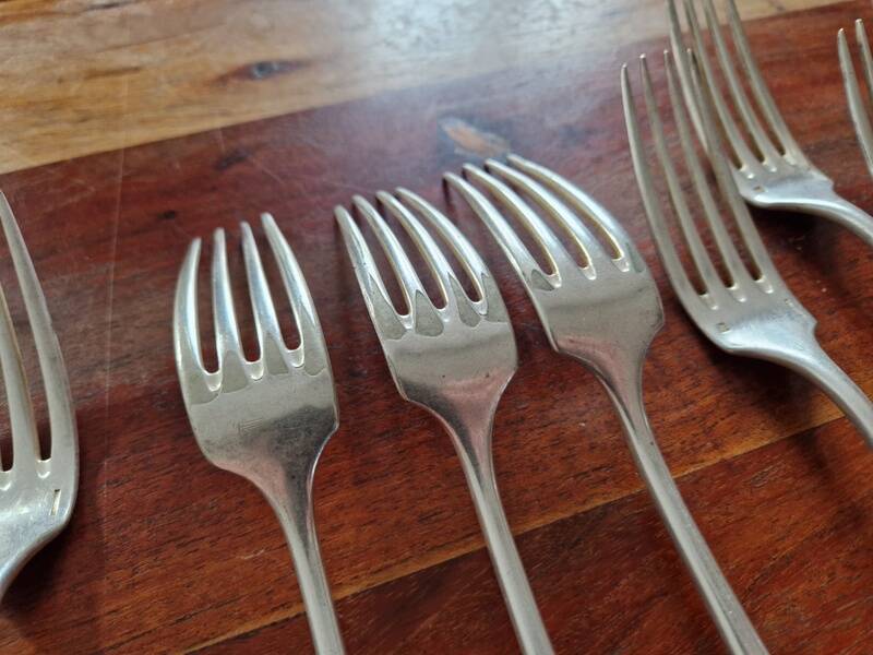 Christofle, Paris - Set of 12 table forks - Fidélio model