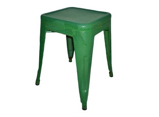 Perforated Metal Industrial Stool, Andriot for Tolix, France