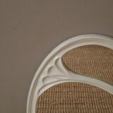 Art Deco mirror in white cast iron