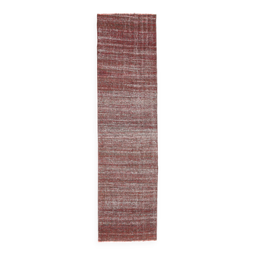 Kilim Vintage Turc Rouge Brique, Tissé Main, Style Rustique Moderne, 82x315