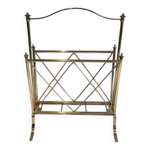 Porte-revues en laiton. - maison jansen