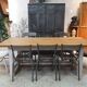 Dining table farmhouse oak old patina shabby chic gustavian