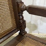 Louis XIII style armchair in oak - early 20th century