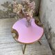 Vintage pink rattan coffee table