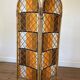 Rattan screen vintage bamboo fabric 1960 1970