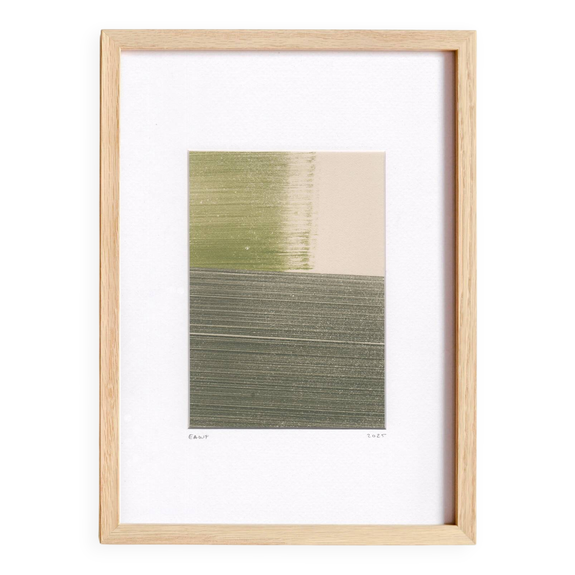 Abstract painting on paper B284 signed E Eawy