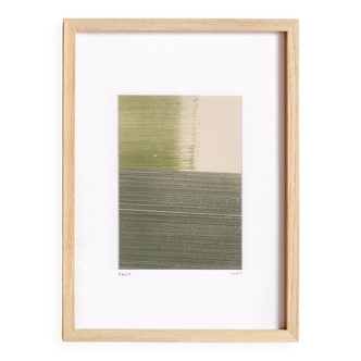 Abstract painting on paper B284 signed E Eawy