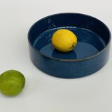 Deep petrol blue ceramic plate – minimalist centrepiece