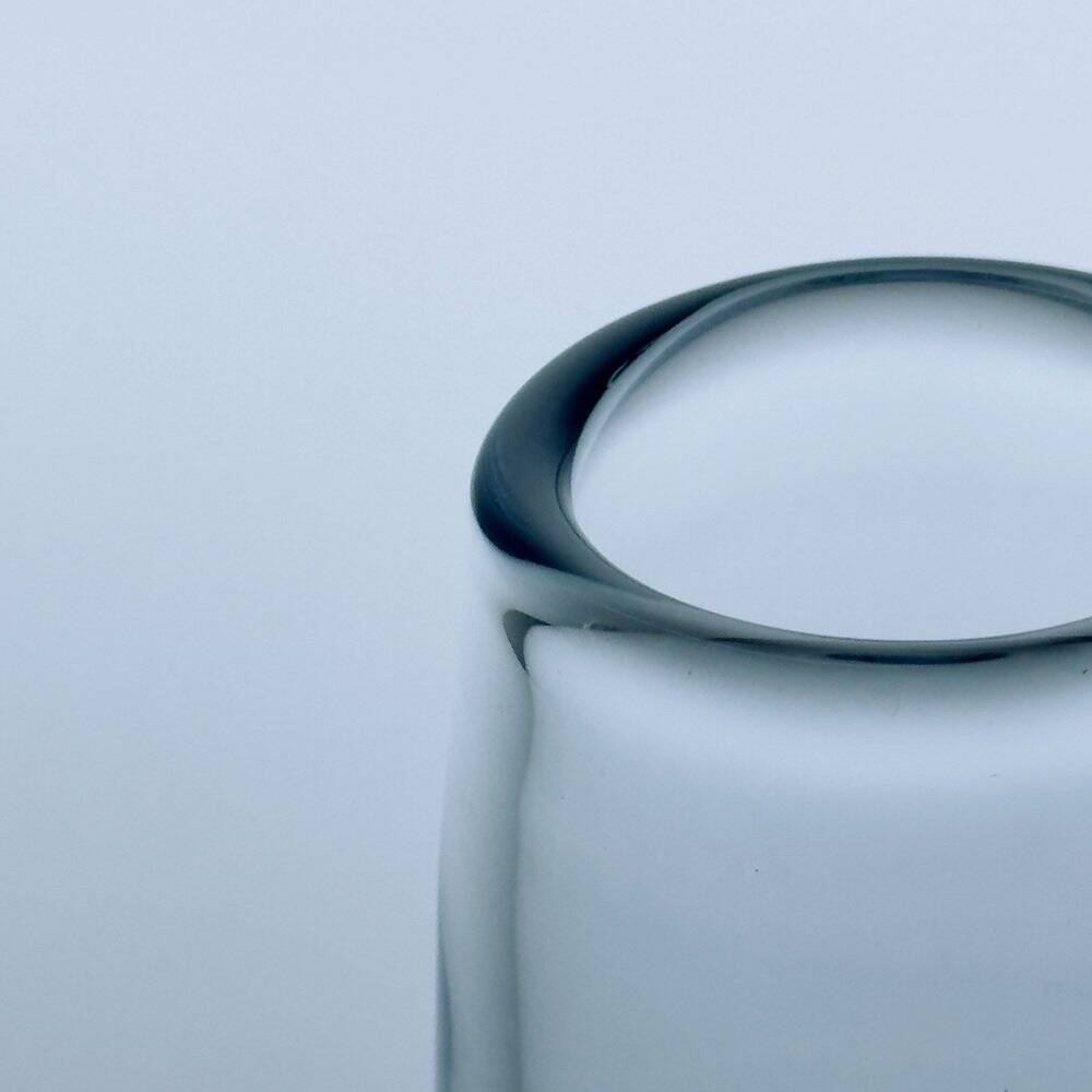 Original blue glass vase by Per Lütken for Holmegaard, Denmark, 1960s.