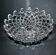 Vierzon round molded glass compote dish with diamond points