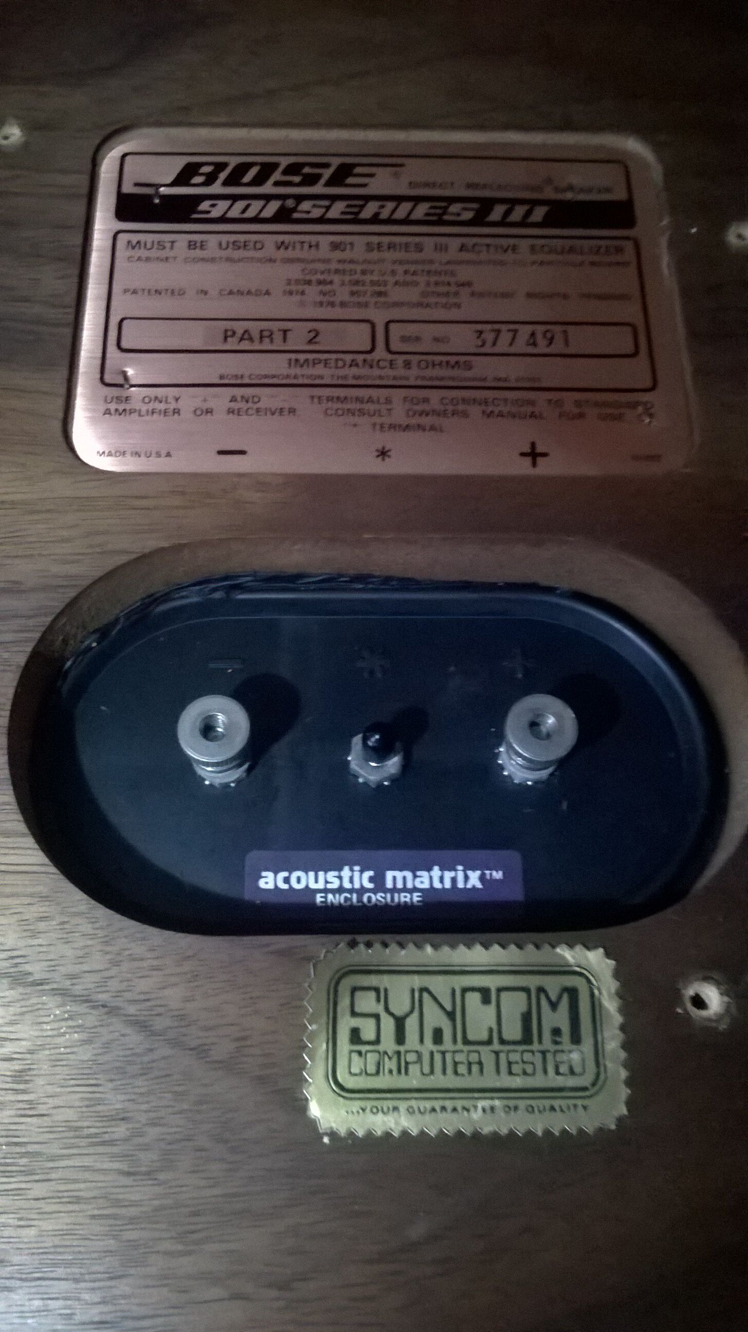 Pair of speakers Bose 901 series 3