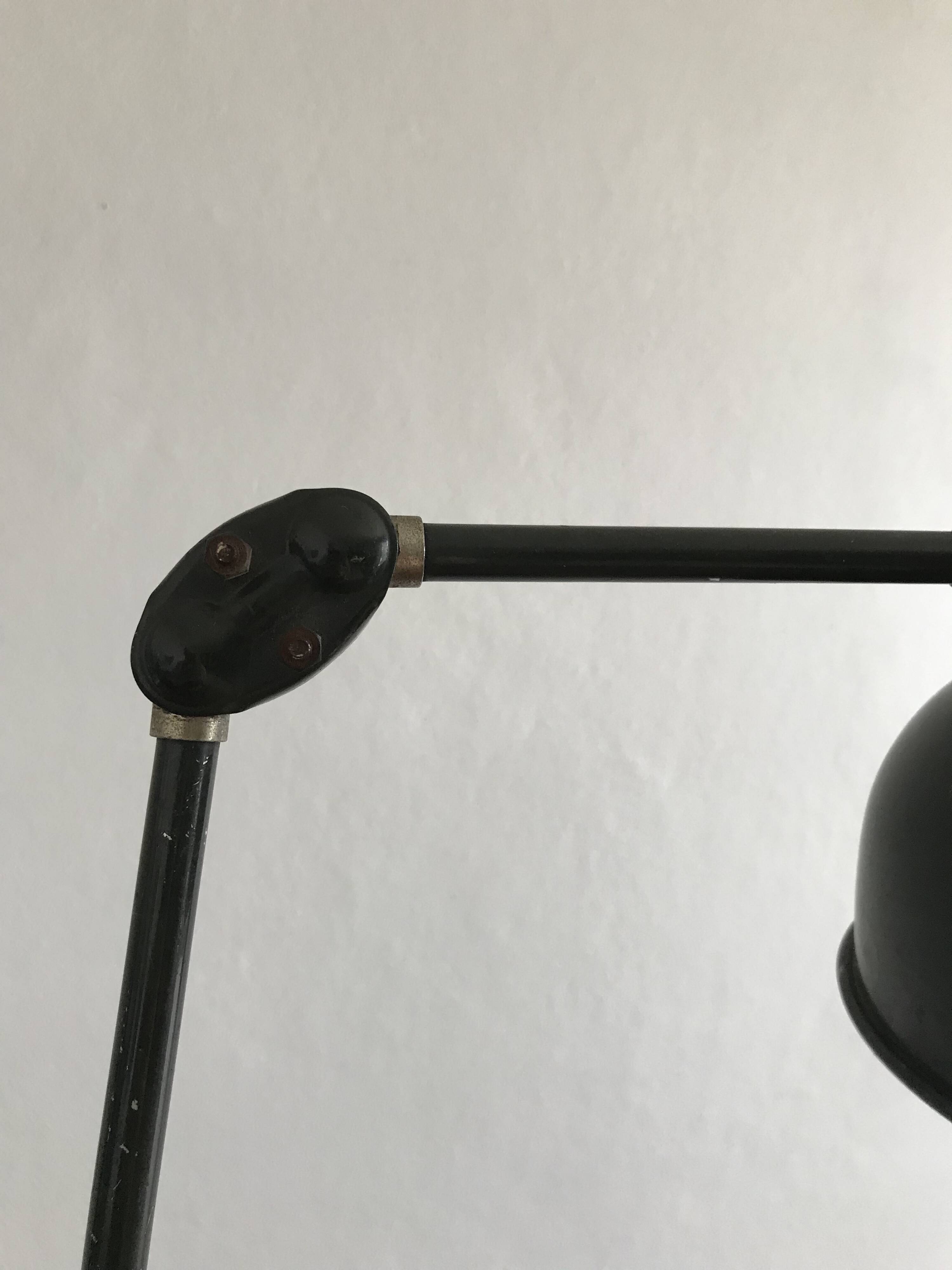 1950s English green workshop lamp