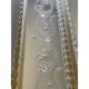 Italian Contemporary Murano Glass Mirror with Green Floral Accents Elegant