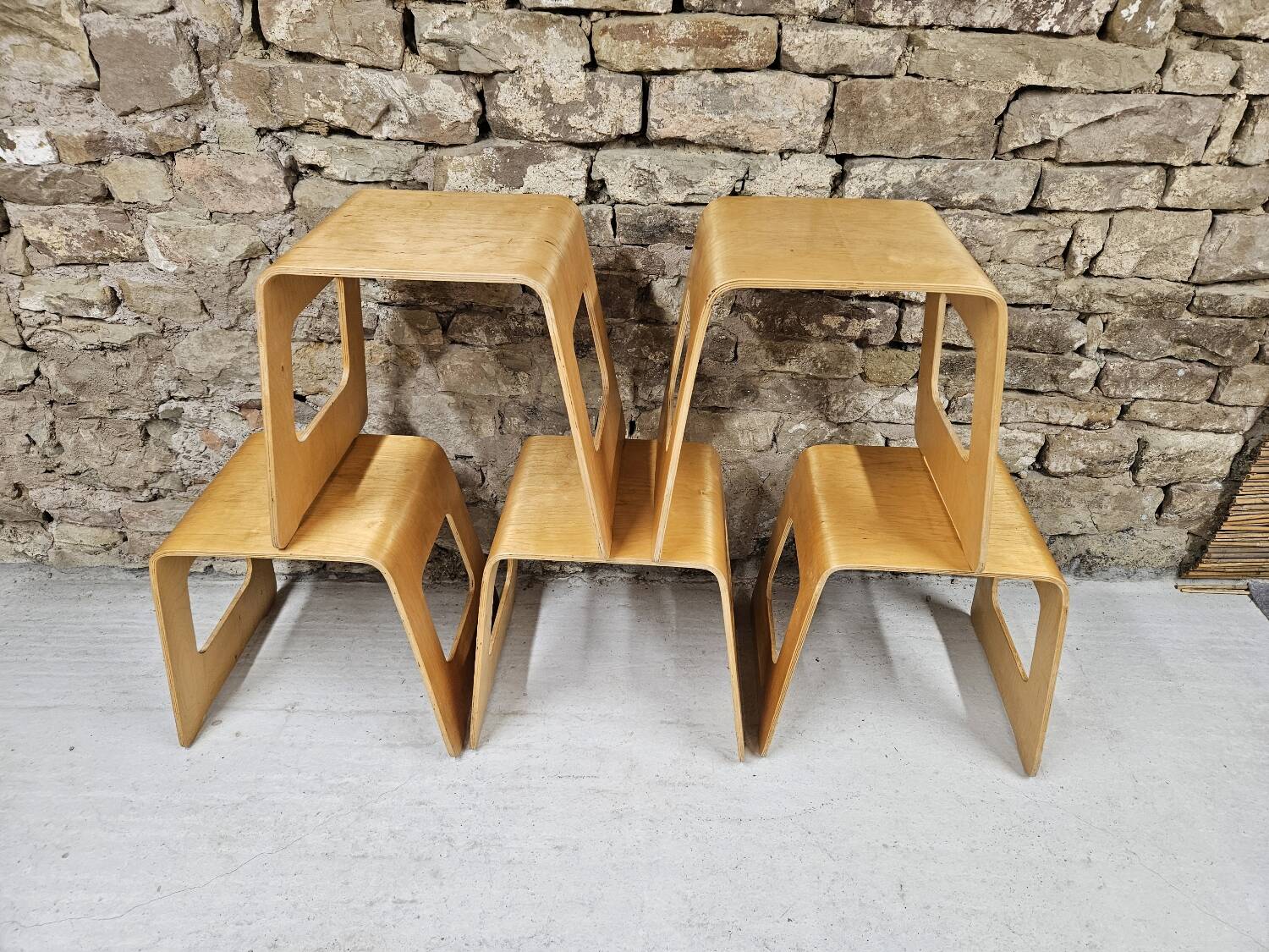 Lot 5 tabourets Lisa Noringer pour Ikea 2000"