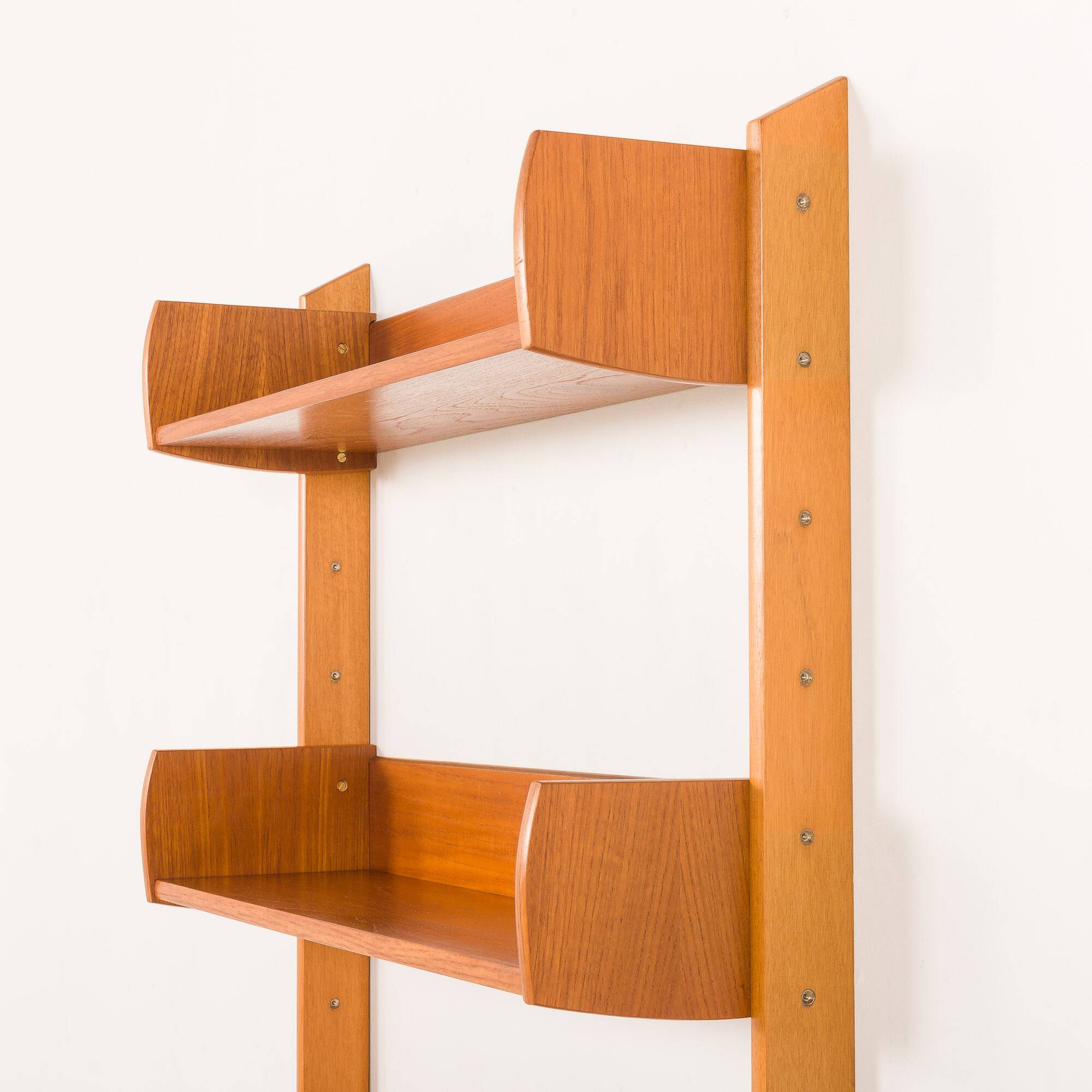 Scandinavian mid century teak free standing wall unit, 1960s