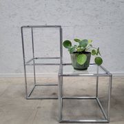 Poul Cadovius Série Abstracta Table d'appoint modulaire en cubes chromés, années 1960
