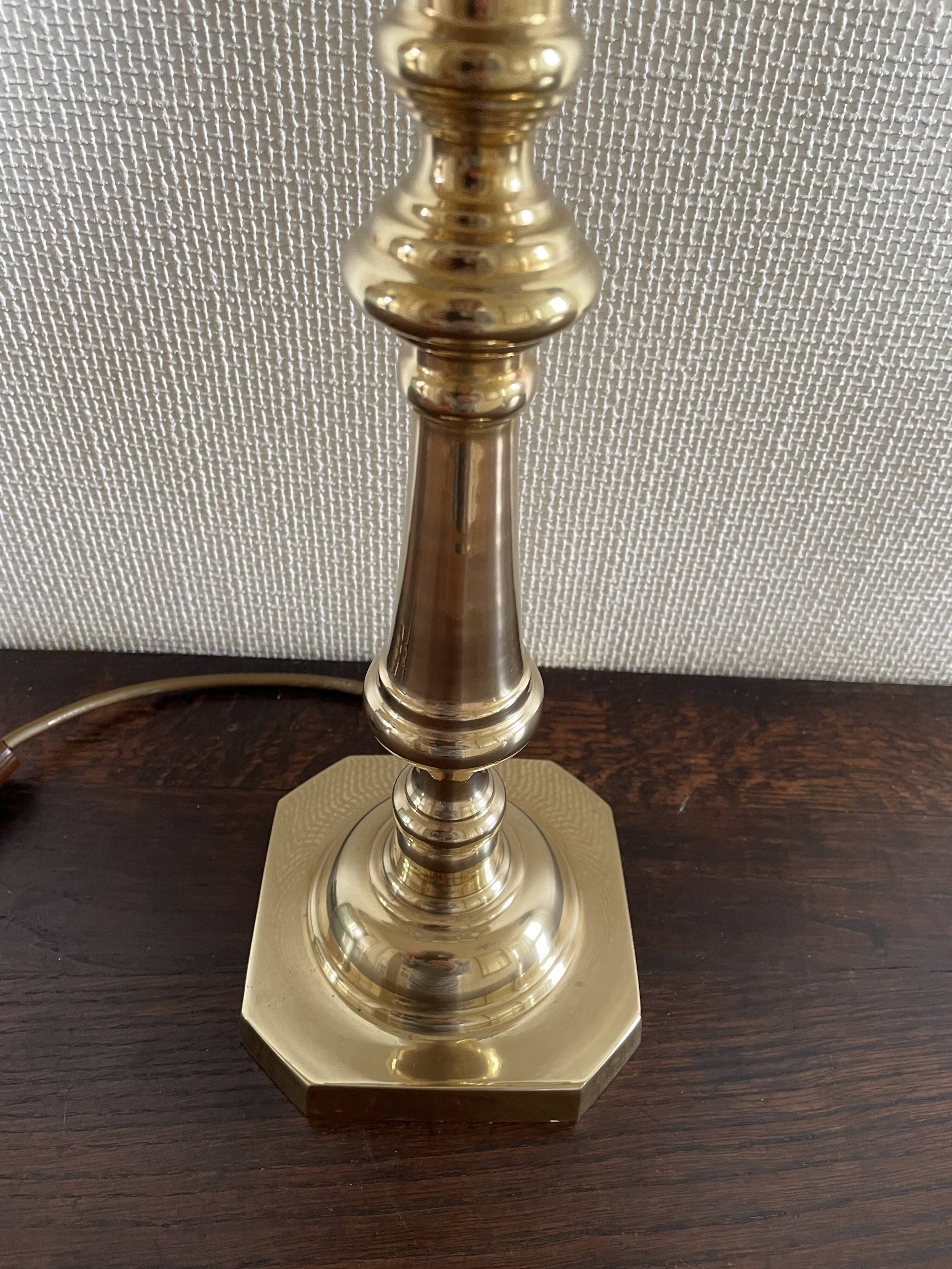 Golden brass lamp