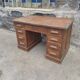 Bureau en chêne vintage ministre 2 caissons avec tiroirs années 40-50