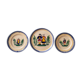 Set of 3 old plates MBFA Pornic, peninsula of Rhuys
