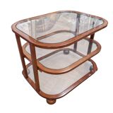 Serving table on wheels
