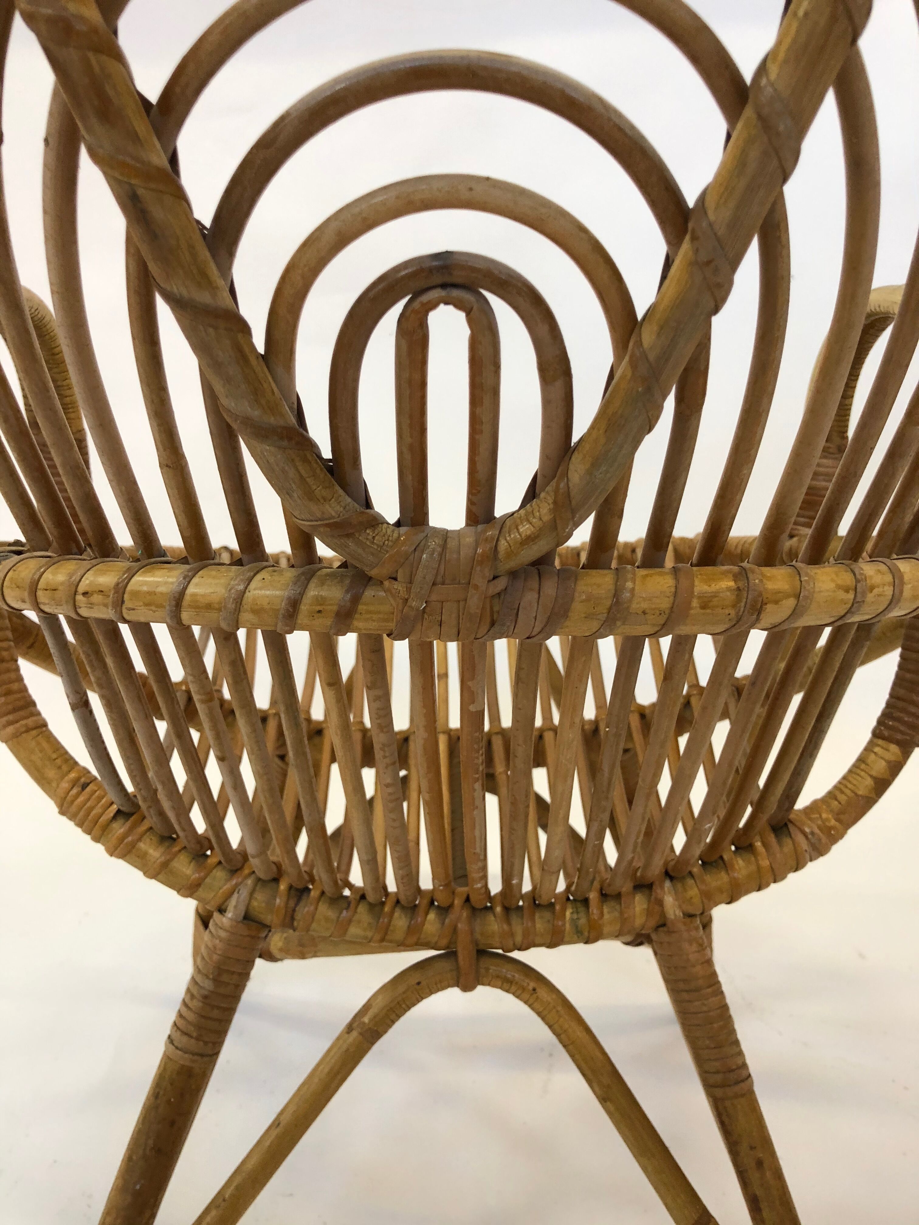 Rattan armchair by Rohe Noordwolde, 1960