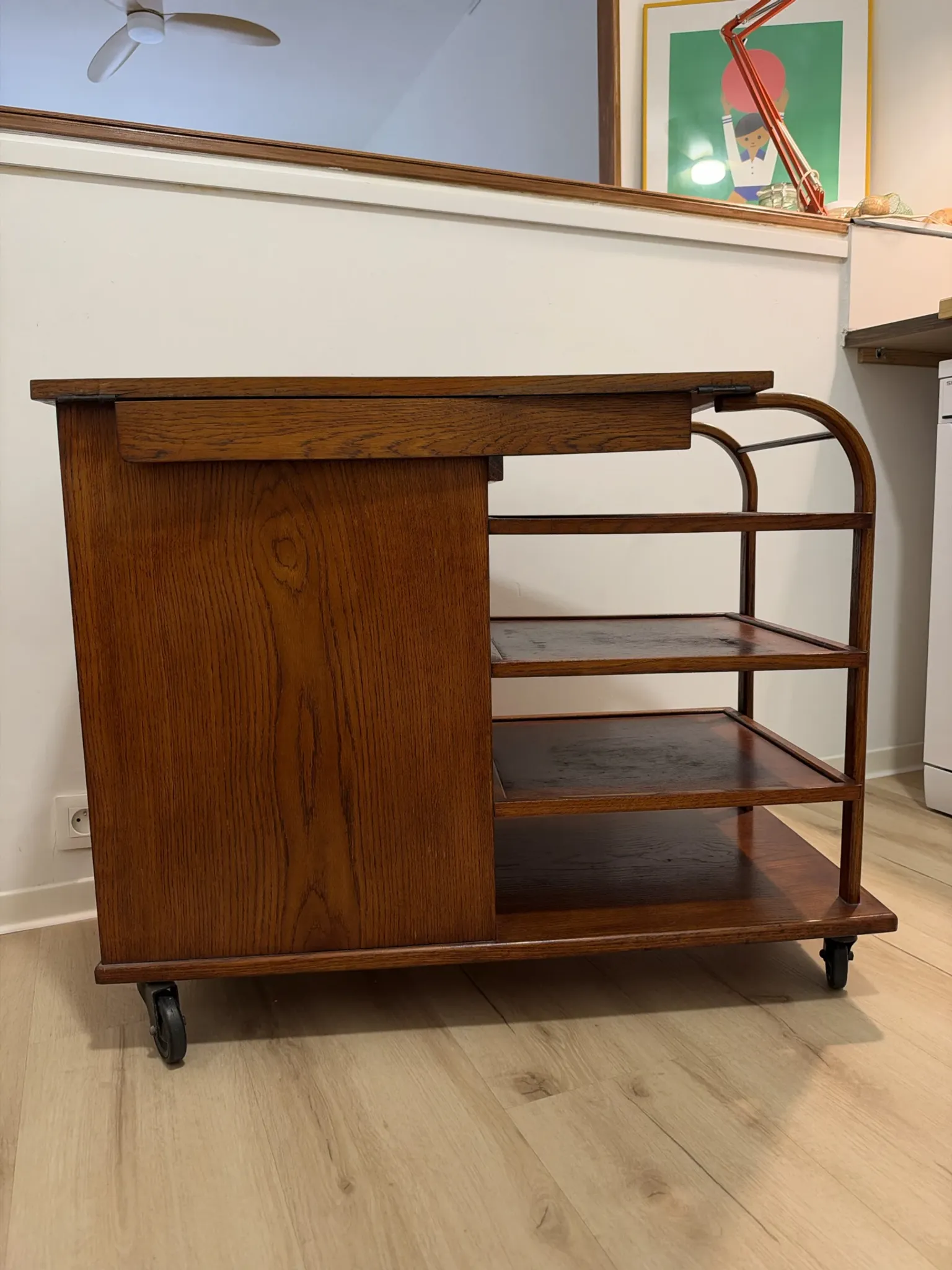 Art Deco dessert trolley/service cart