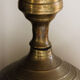 Large bronze brass disc candlestick