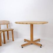 Rainer Daumiller for Hirtshals Savværk A/S dining set - Denmark, 1970s - 1 table/2 chairs/1 stool