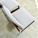 Set of 4 Thereca mid-century chairs in rosewood and chrome.