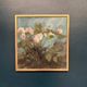 Original Swedish Oil on Canvas – “White Flowers” by M. Jakobsson – Signed – Vintage & Framed – 46 × 44 cm (18.1" × 17.3")