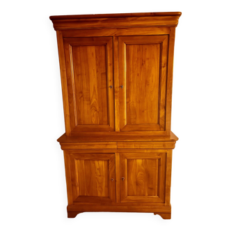 buffet 2 bodies 4 doors Louis Philippe Solid cherry (Charles Louis Hugon)