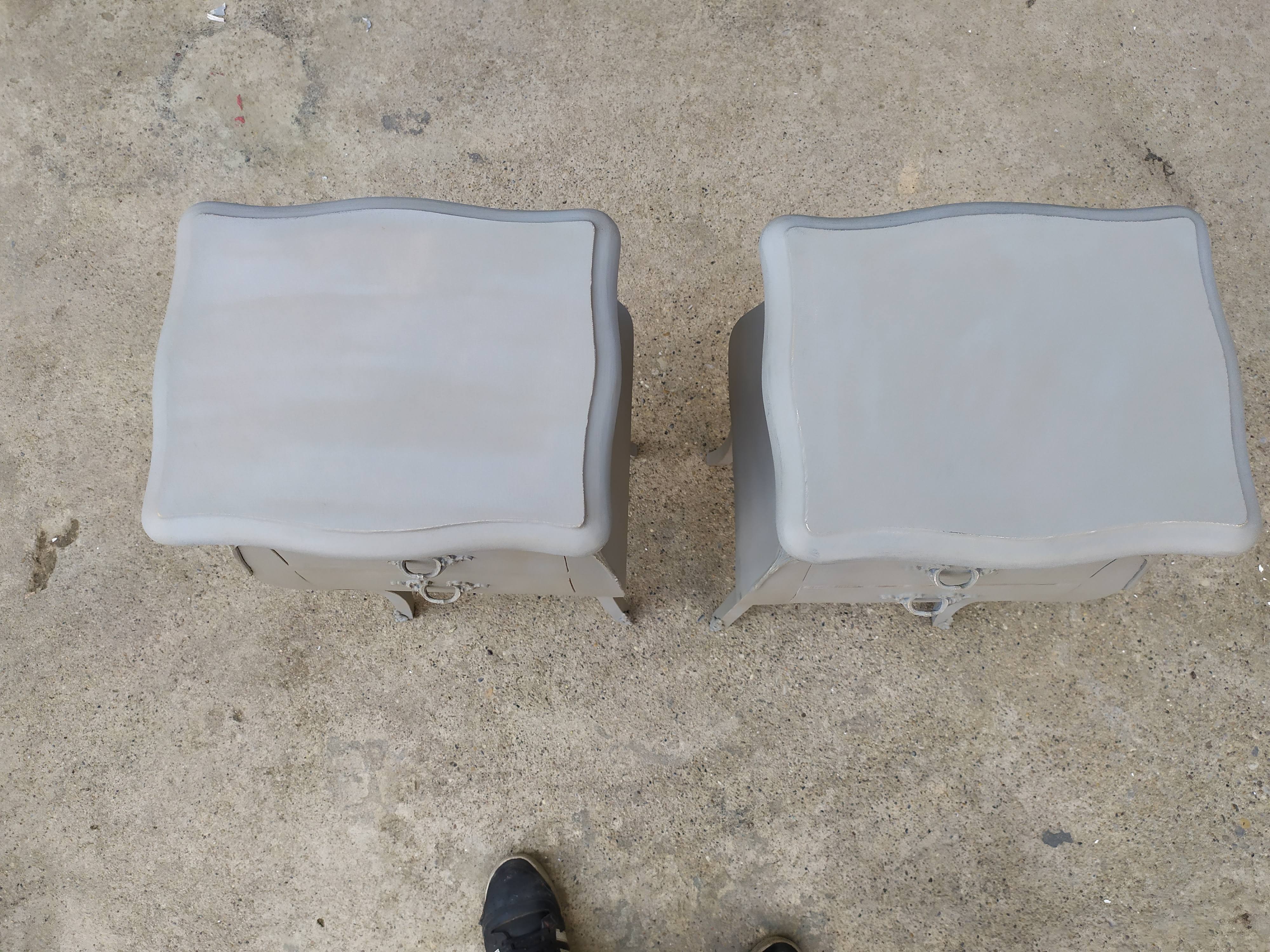 Pair of bedside Louis XV shabby style