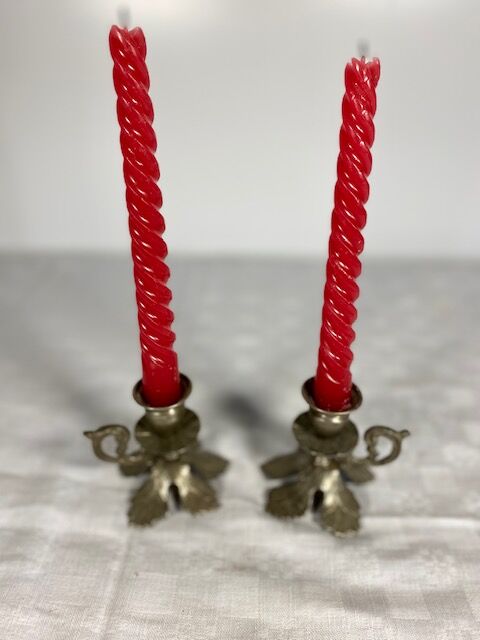 Pair of brass candlesticks
