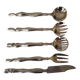 5 silver-plated metal service cutlery by the sculptor Miguel Berrocal