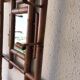 Antique rattan coat rack