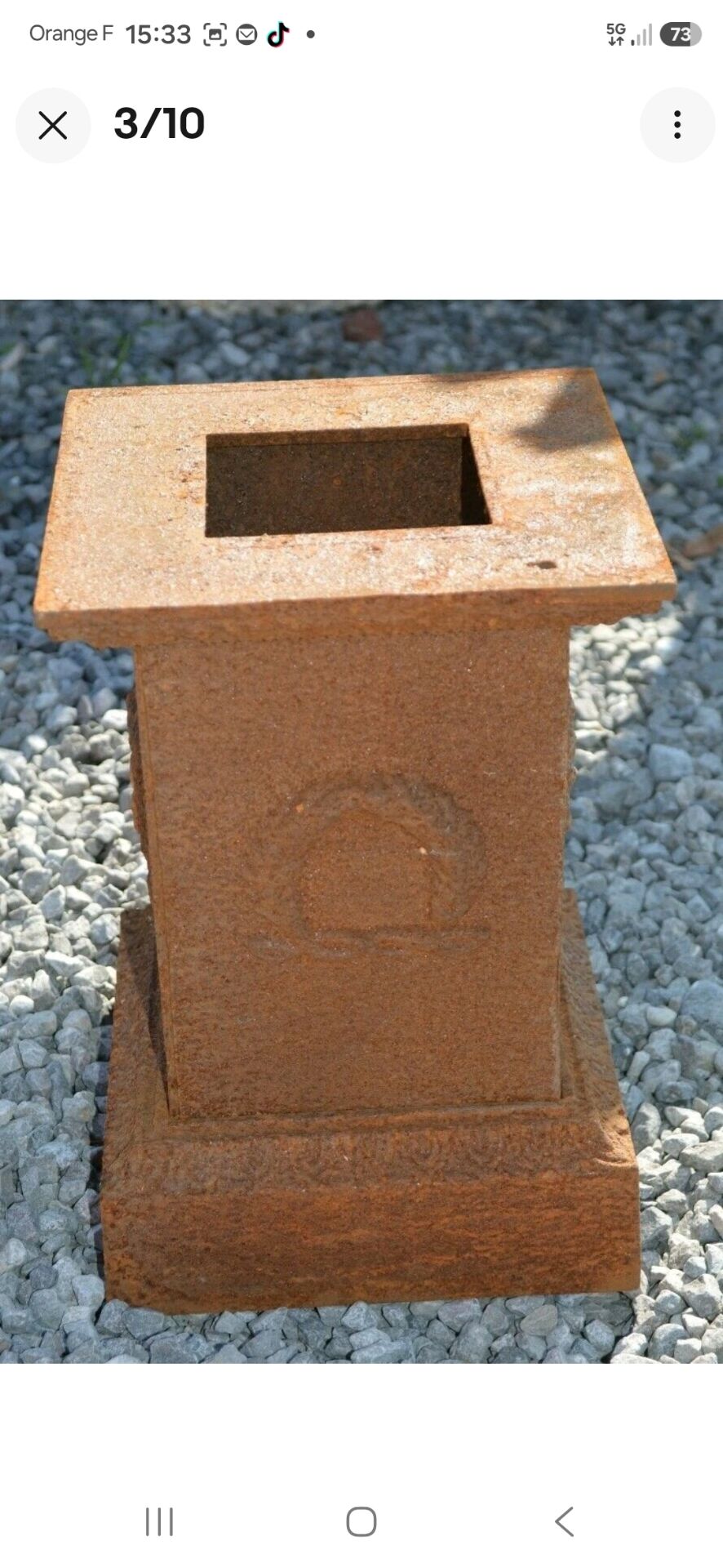 Pair of cast iron bases for statue for Medici.