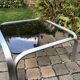 Vintage coffee table square smoked glass 1960s-1970s