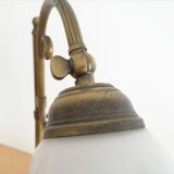 1960s brass and glass table lamp vintage