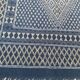 Tapis bleu tissé à la main en pure laine
