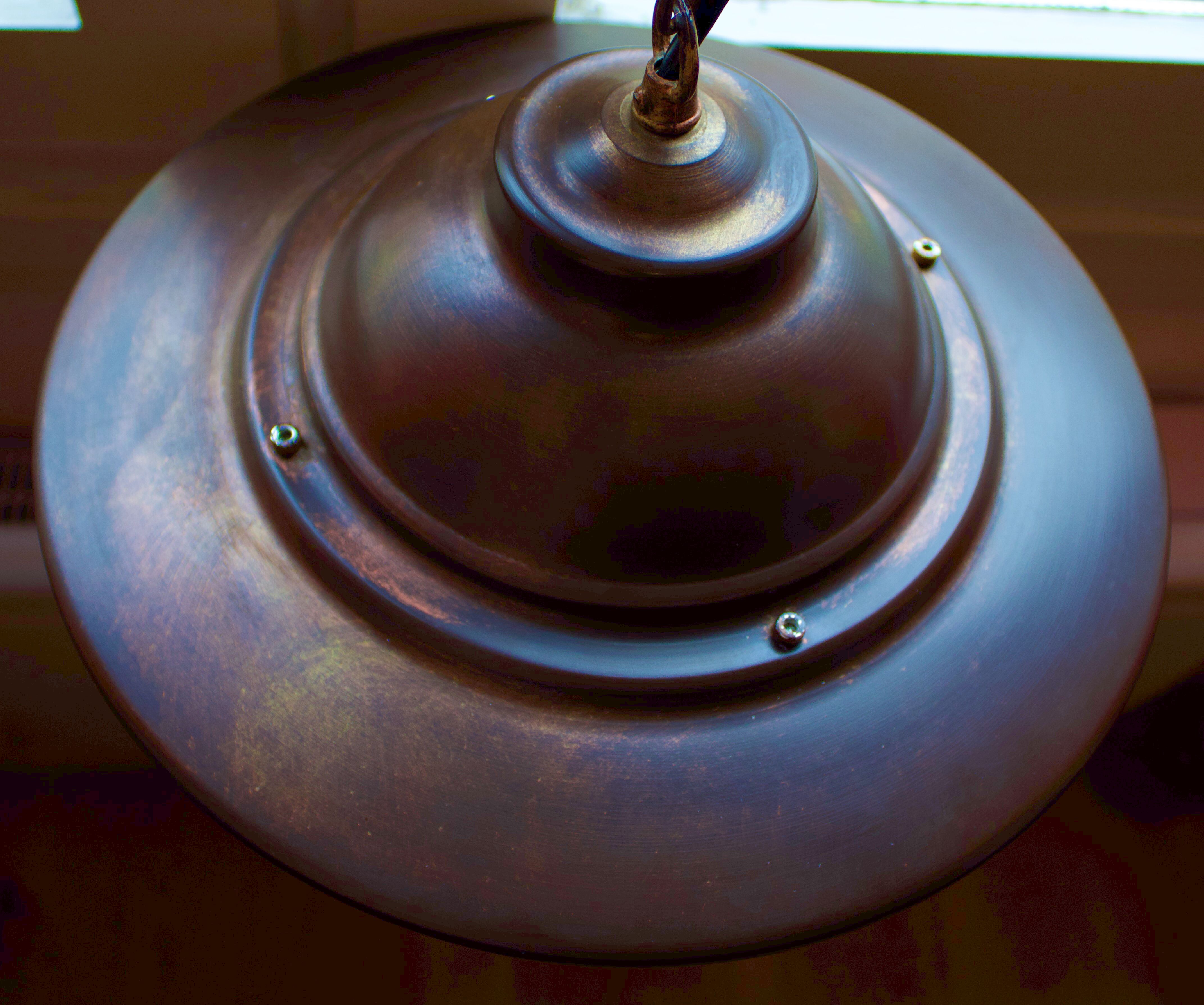 Glass and metal hanging lamp - Massive