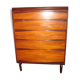 Commode vintage en teck et noyer