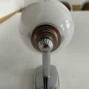 Vintage wall lamp, chromed metal and opaline, France 1970