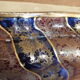 Sarreguemines trim 3 pcs Planter & vases blue, burgundy and gold